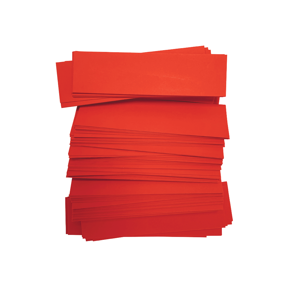 bright red extra thick paper strips