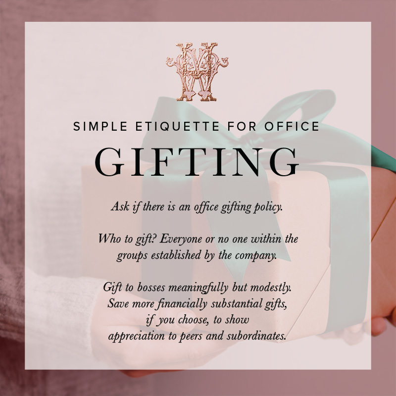 GIFT GIVING IN THE OFFICE - etiquette and manners for modern real life